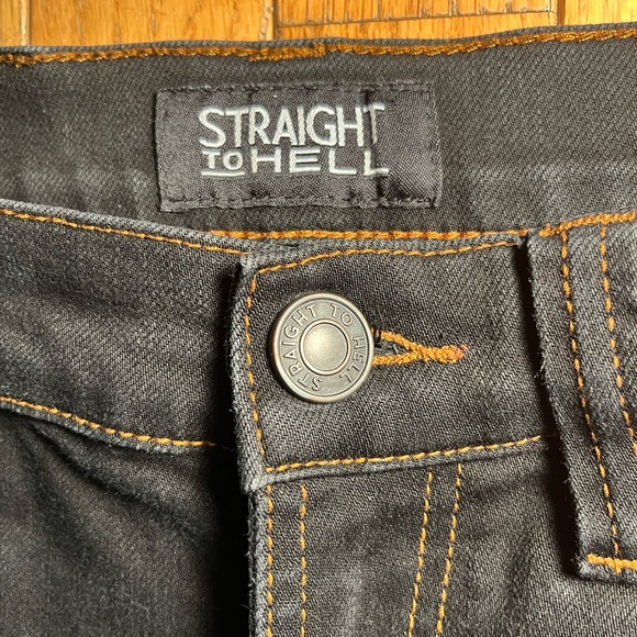 Straight To Hell Skinny James 30W32L Black Jeans - Picture 4 of 7